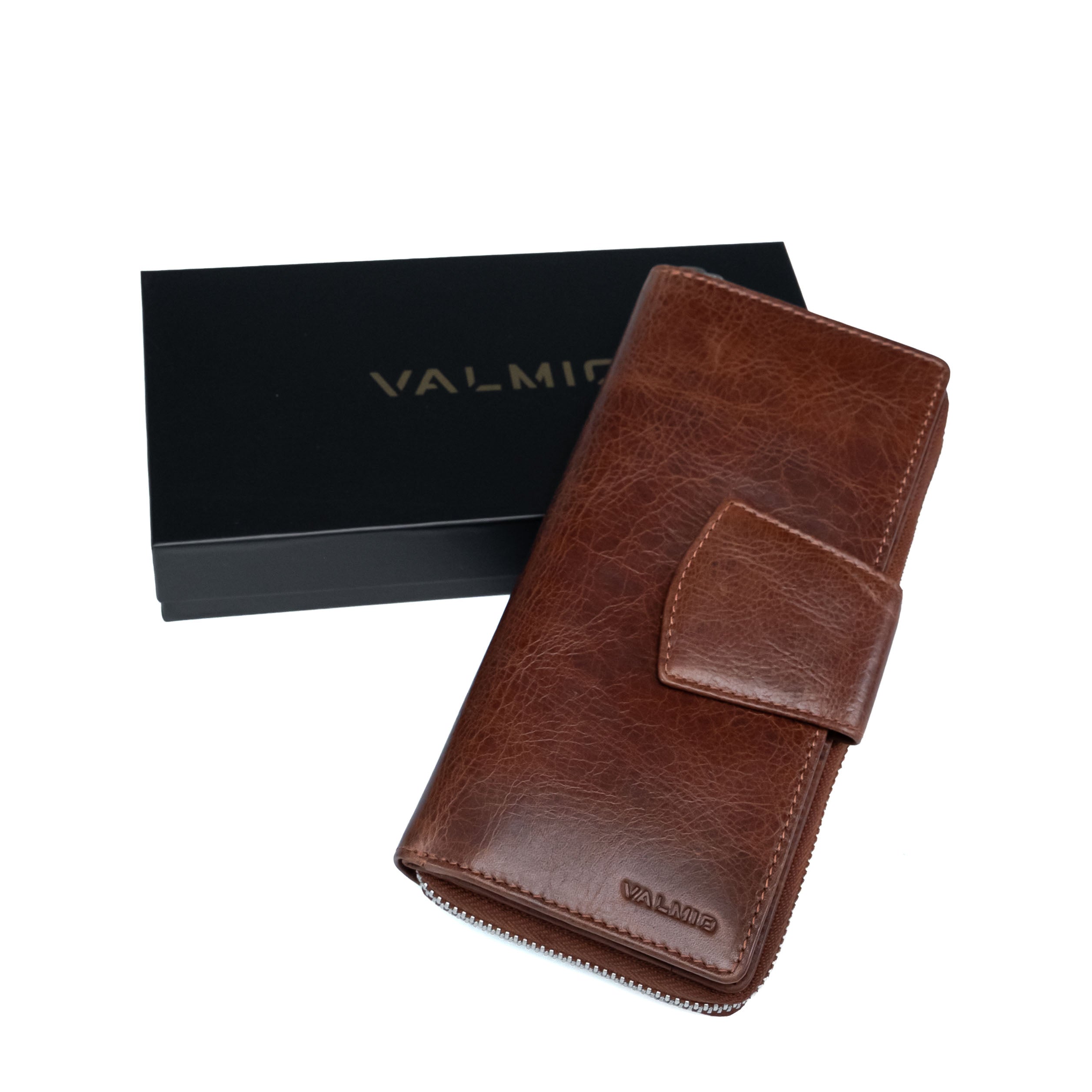 Women's Leather Wallet Valmio Snug 2439 Cognac