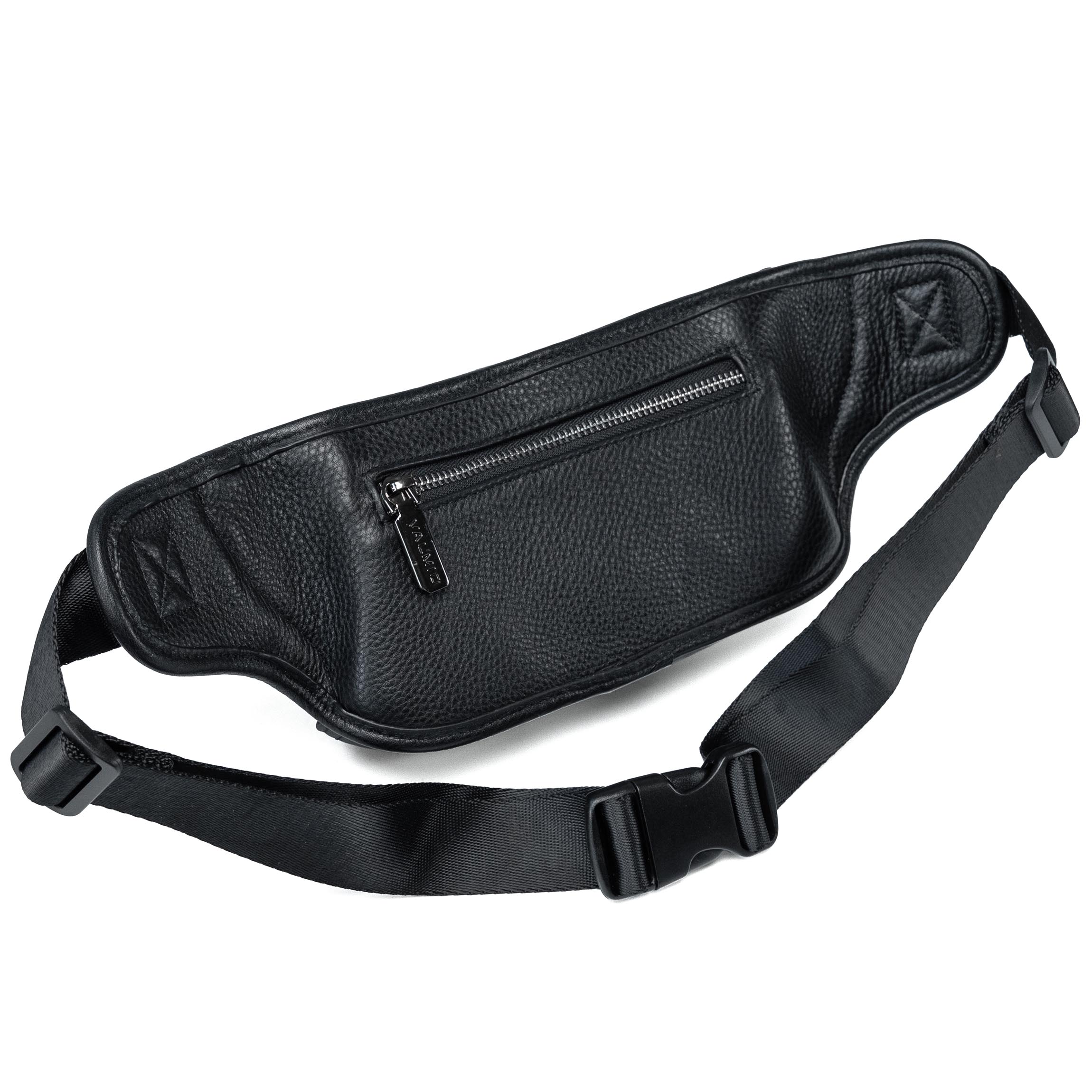 Valmio Stilor schwarze Herren Leder-Gürteltasche
