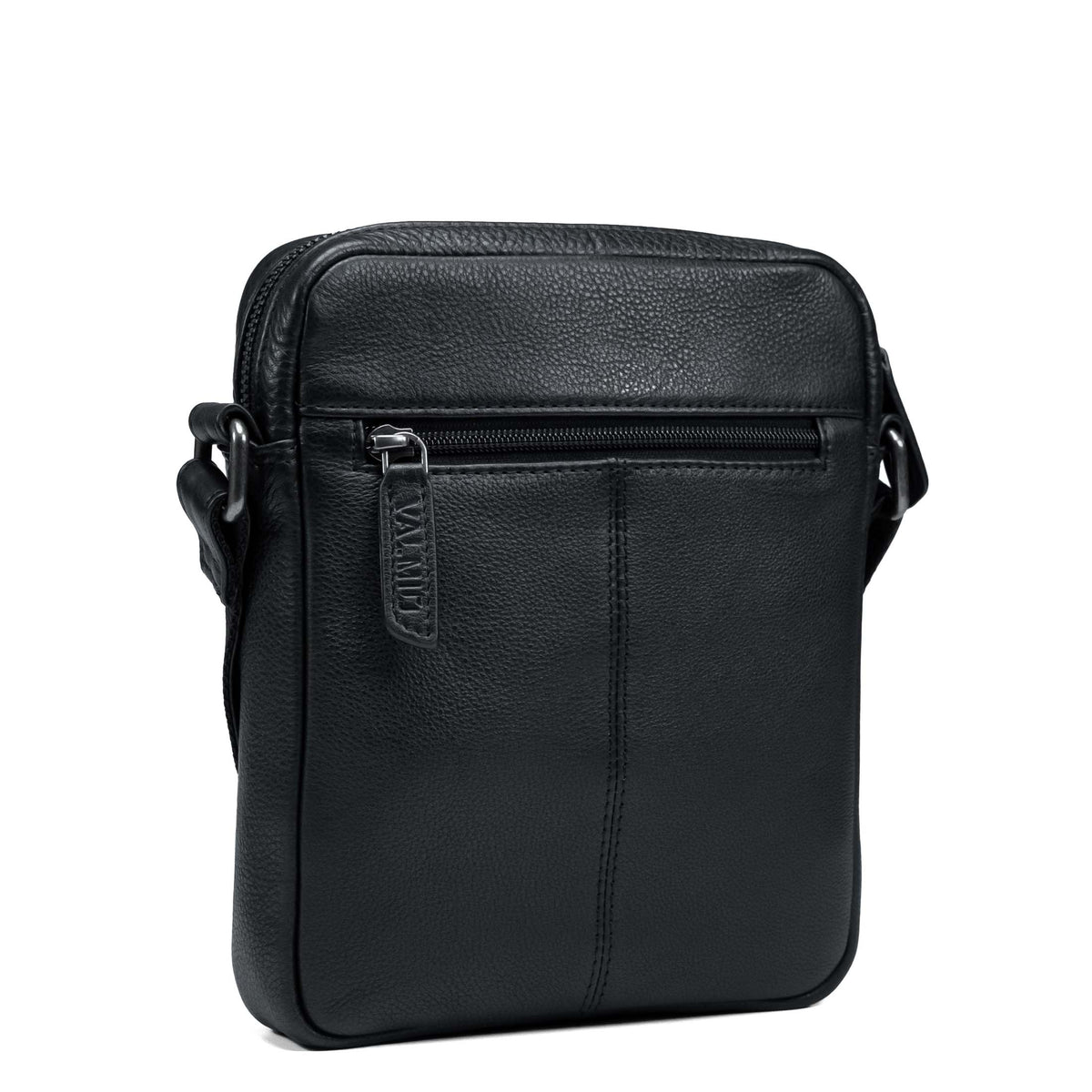 Sac bandoulière pour homme en cuir noir Valmio Lino-L
