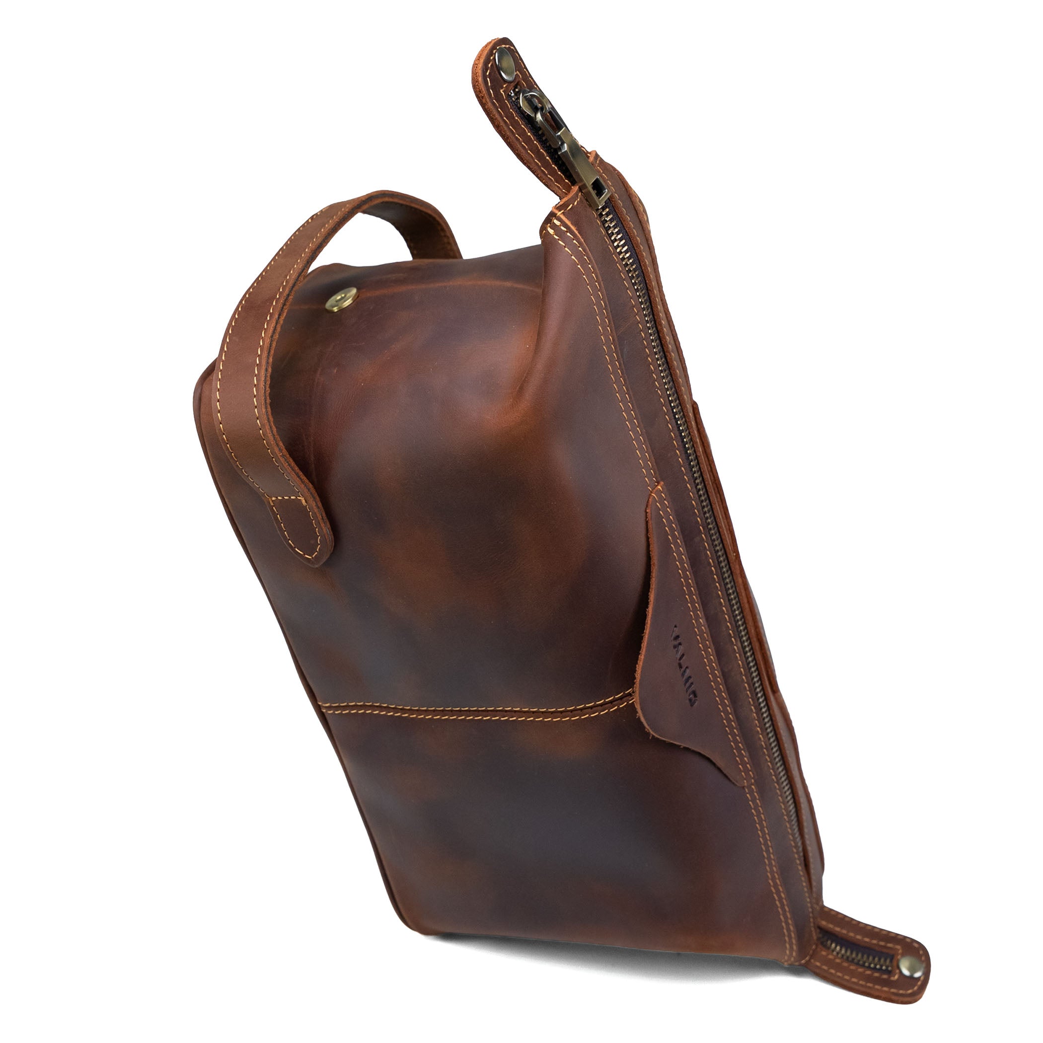 Valmio Conta Leather Toiletry Bag