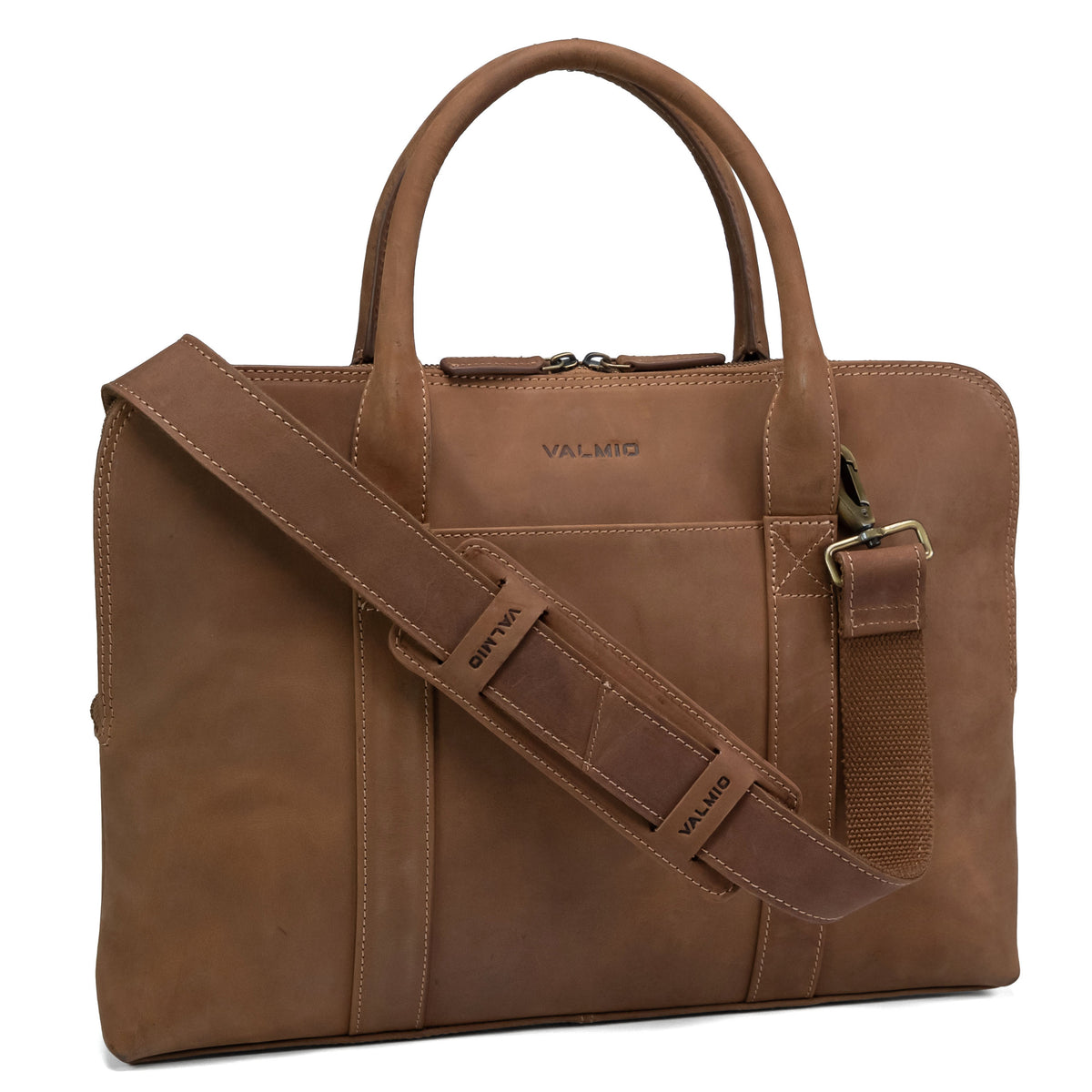 Valmio Suede Laptop Bag Brown