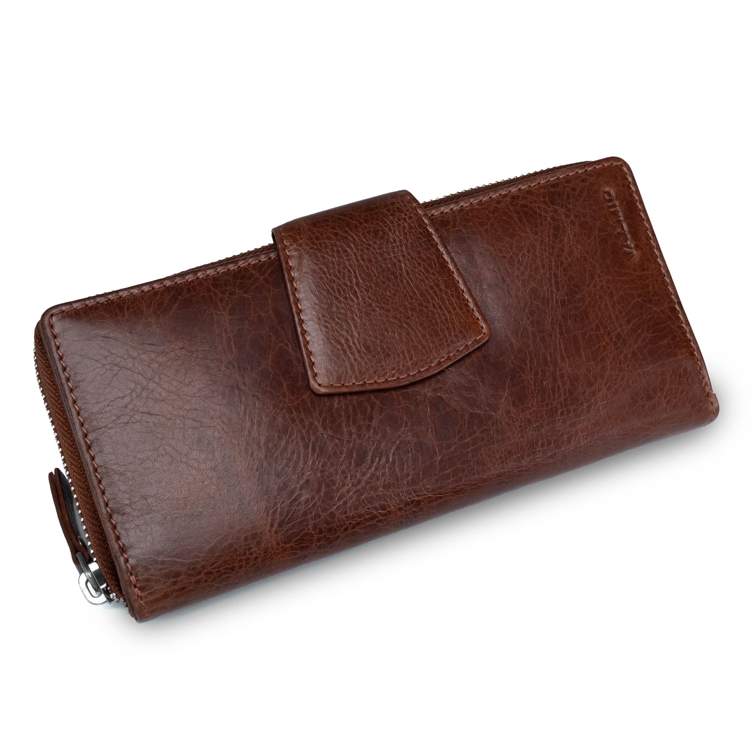 Women's Leather Wallet Valmio Snug 2439 Cognac