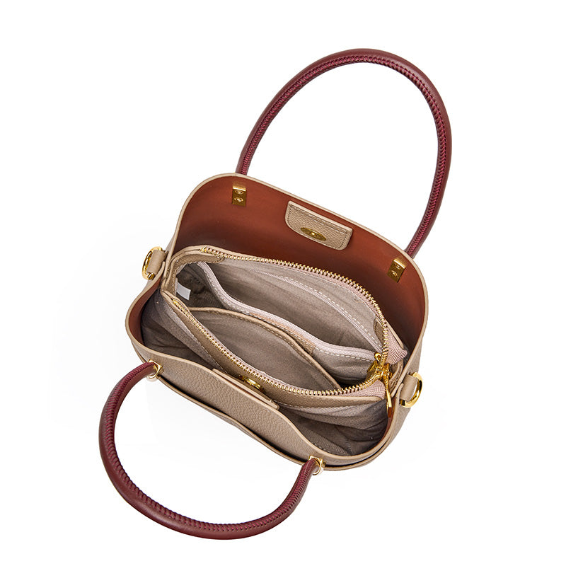 Valmio Karina Leather Women's Bag - Beige