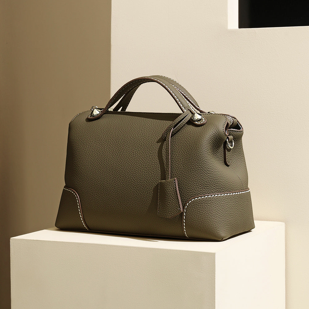 Sac à main en cuir pour femme Valmio Kenora - gris