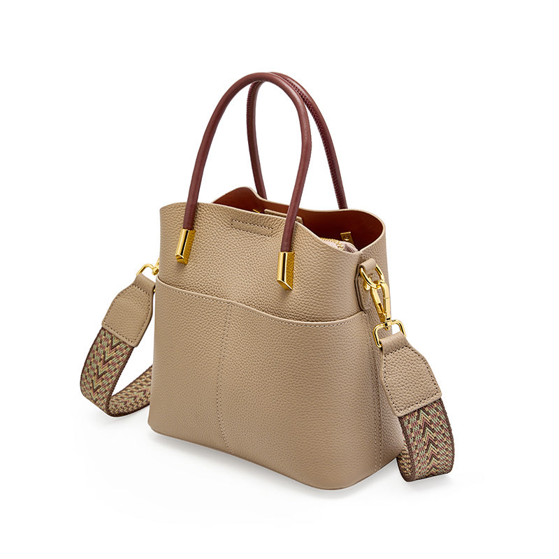 Valmio Karina Leather Women's Bag - Beige
