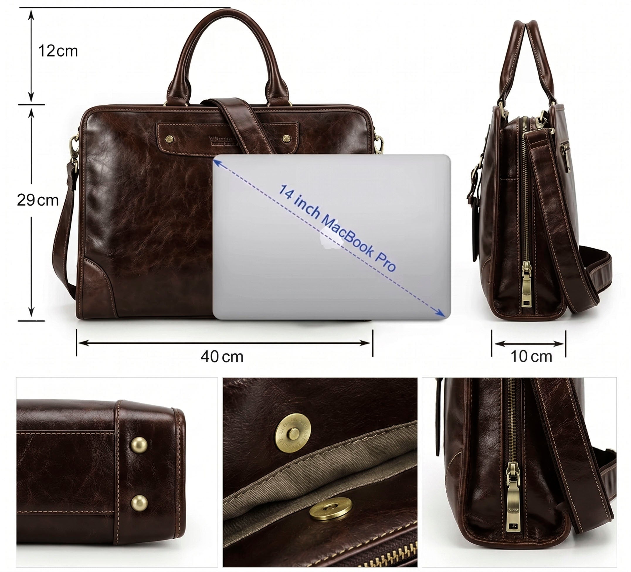 Sac pour ordinateur portable en cuir Lendon