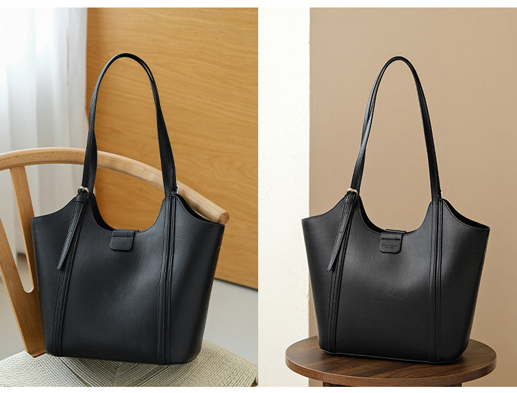 Bolso de mujer Valmio Ferina de cuero - negro