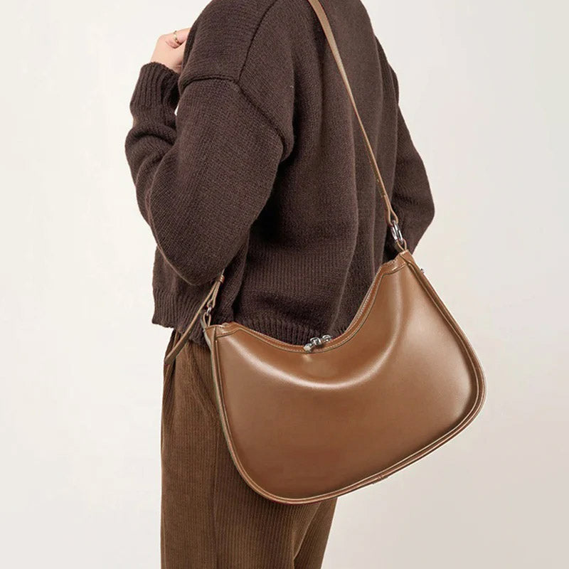 Valmio Lorina Leather Women's Bag - Dark Brown