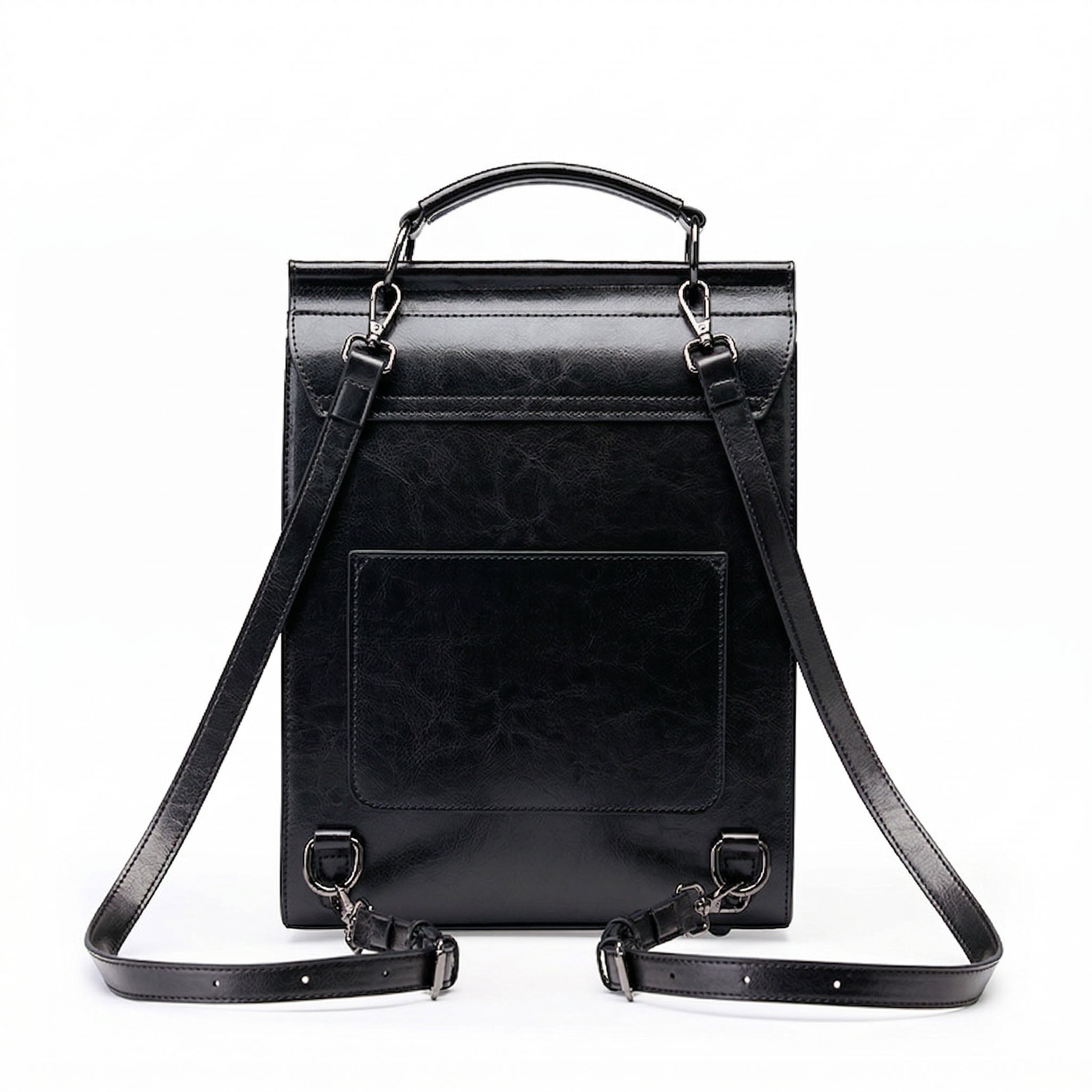 Valmio Tonora Leder Damenrucksack – Schwarz