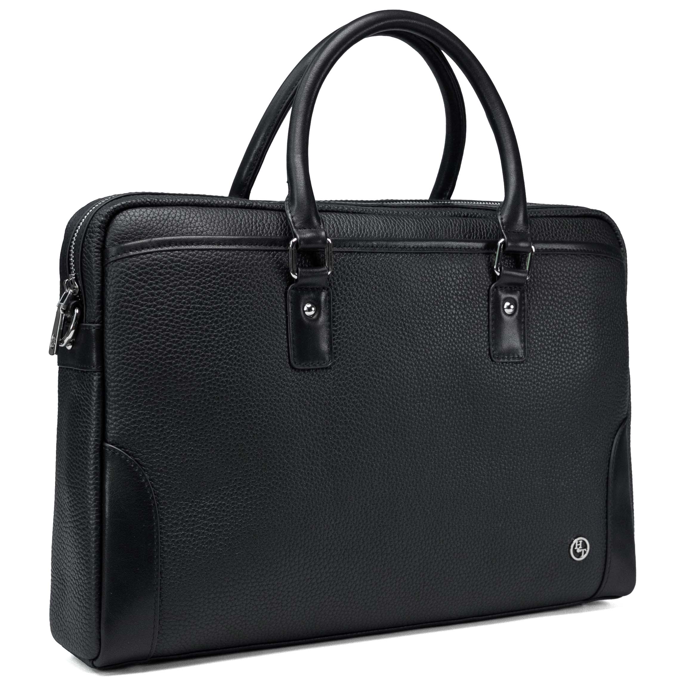 Sac d'affaires Forton en cuir noir