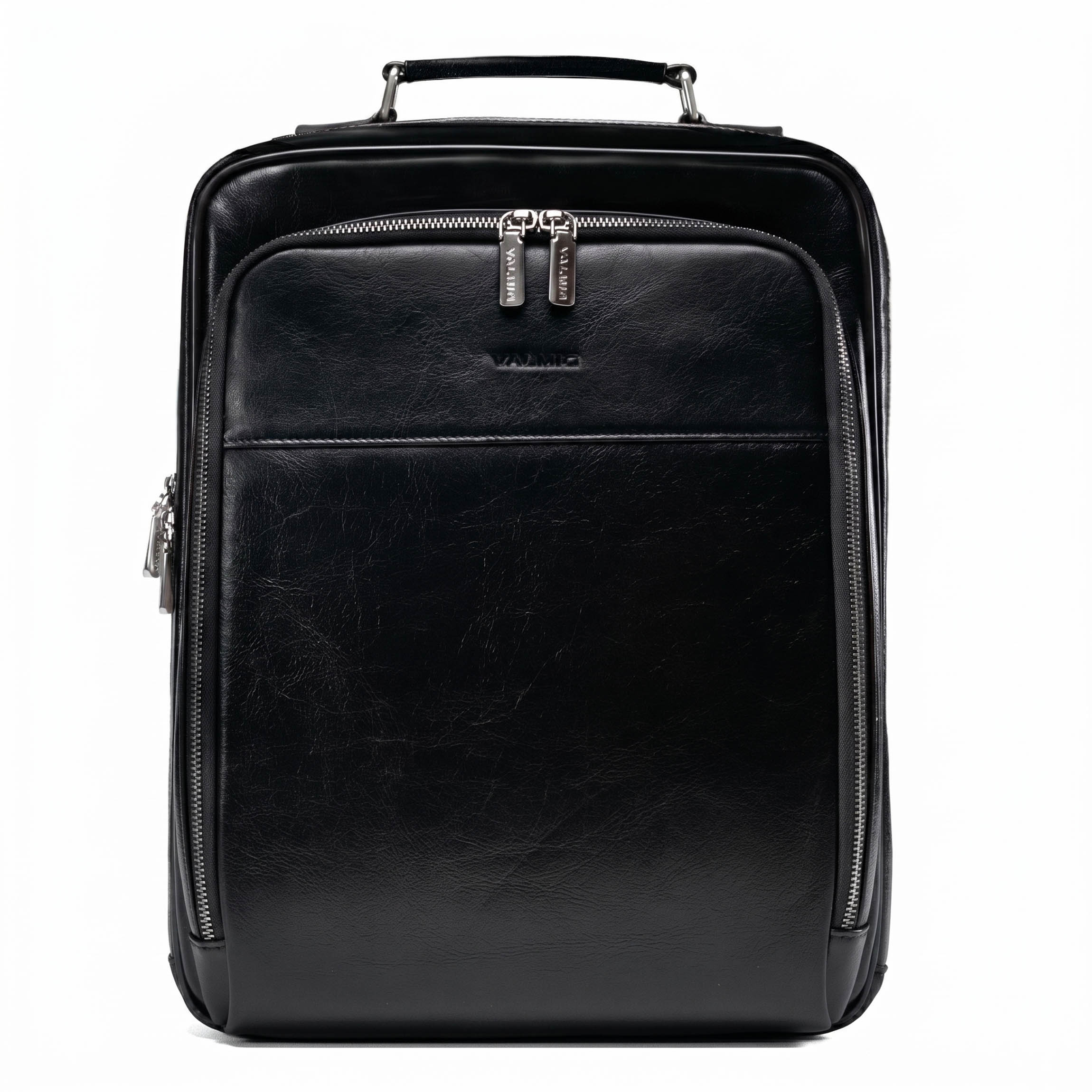 Valmio Ravenor men's leather backpack - black