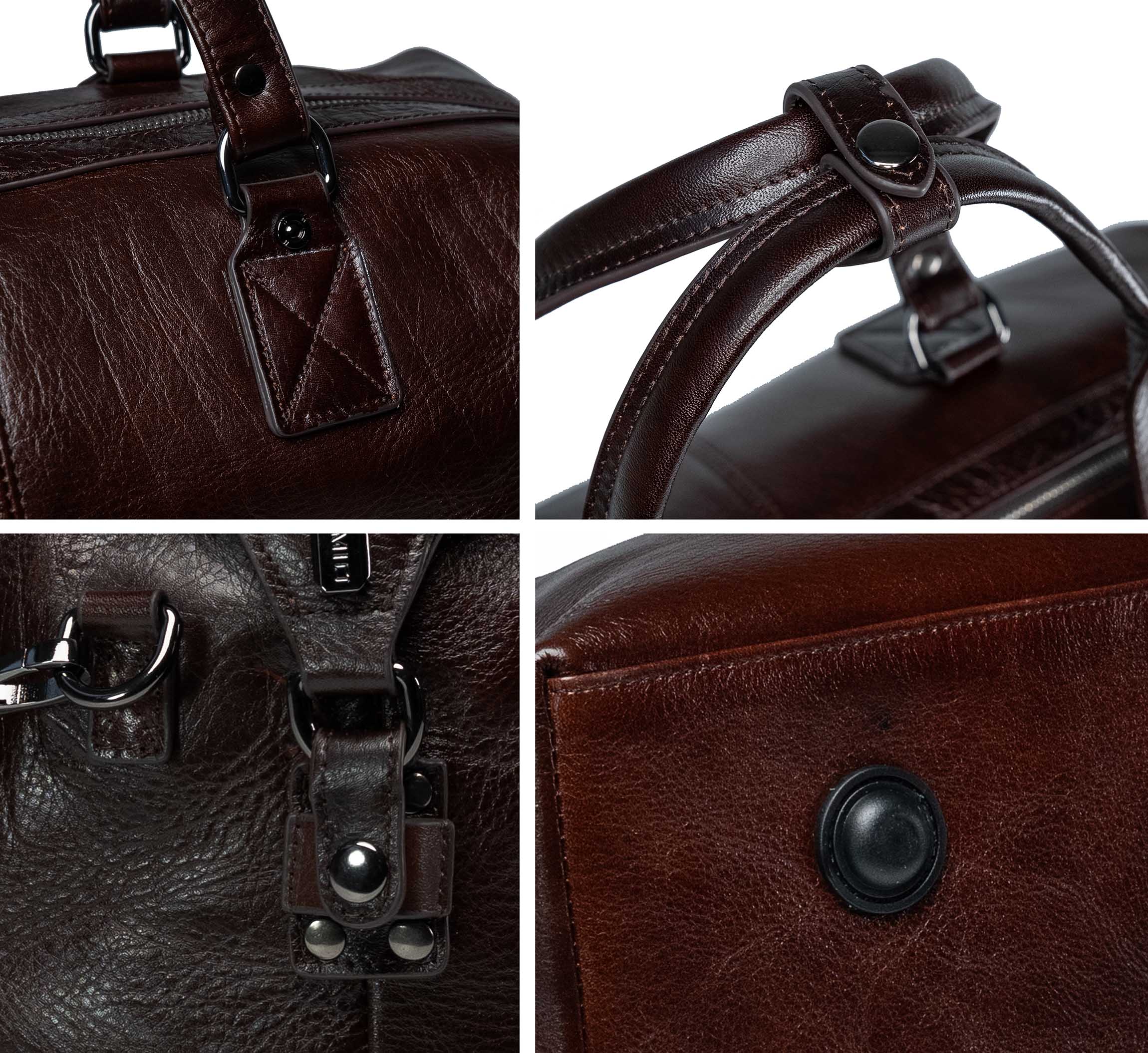 Sac de voyage en cuir Valmio Kane - marron