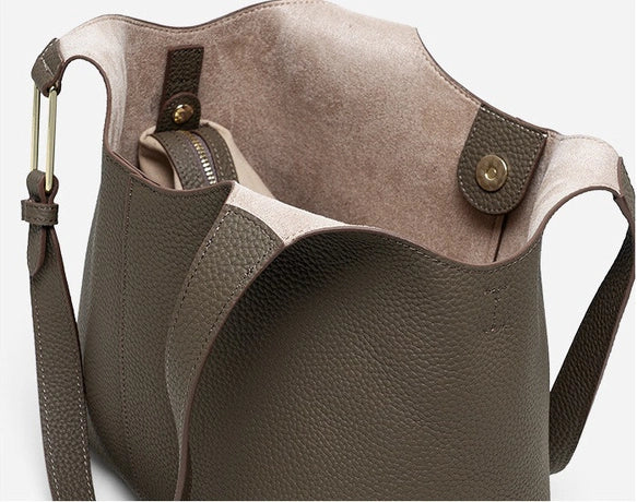 Bolso de cuero para mujer Valmio Terina - café