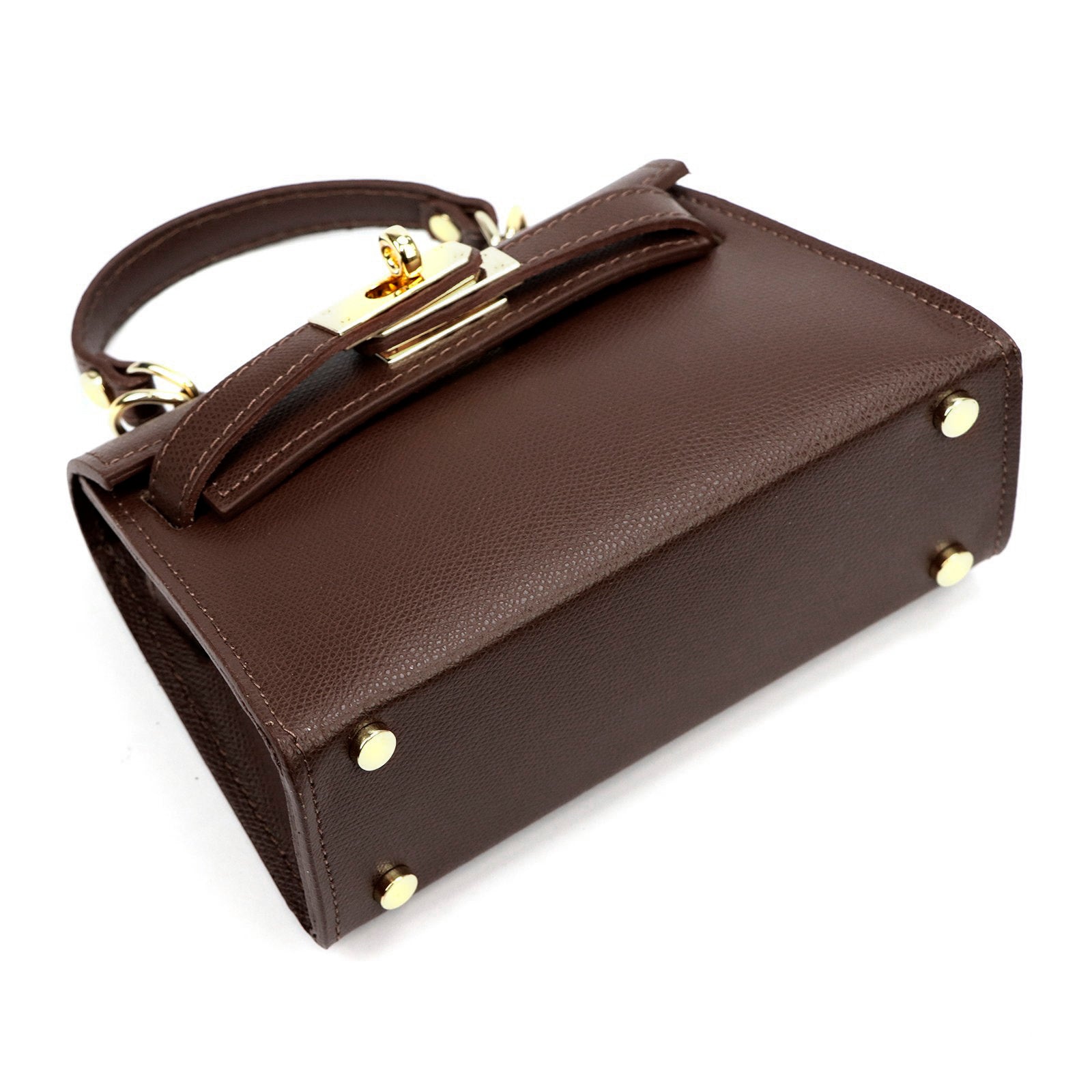 Leather women's handbag LUKA 24-002 Taupe