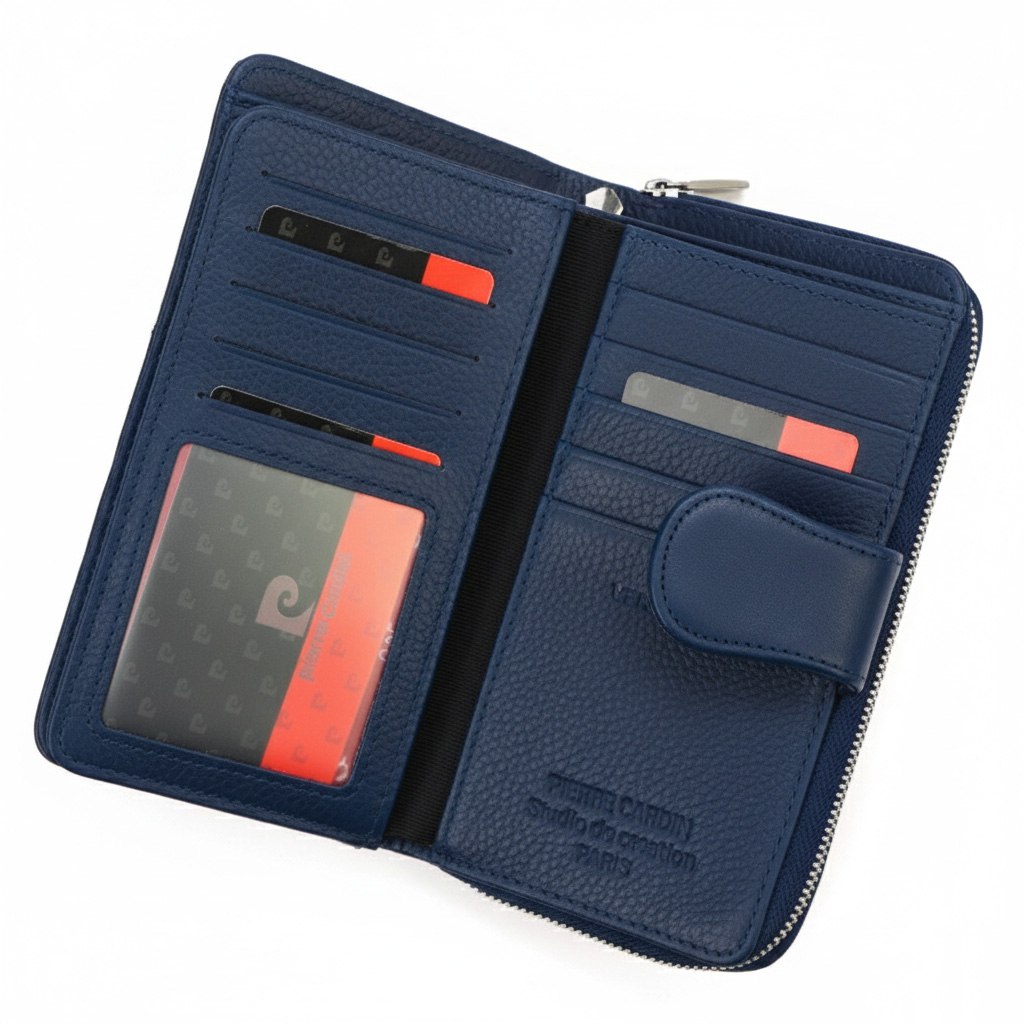 Blue women’s wallet Pierre Cardin.
