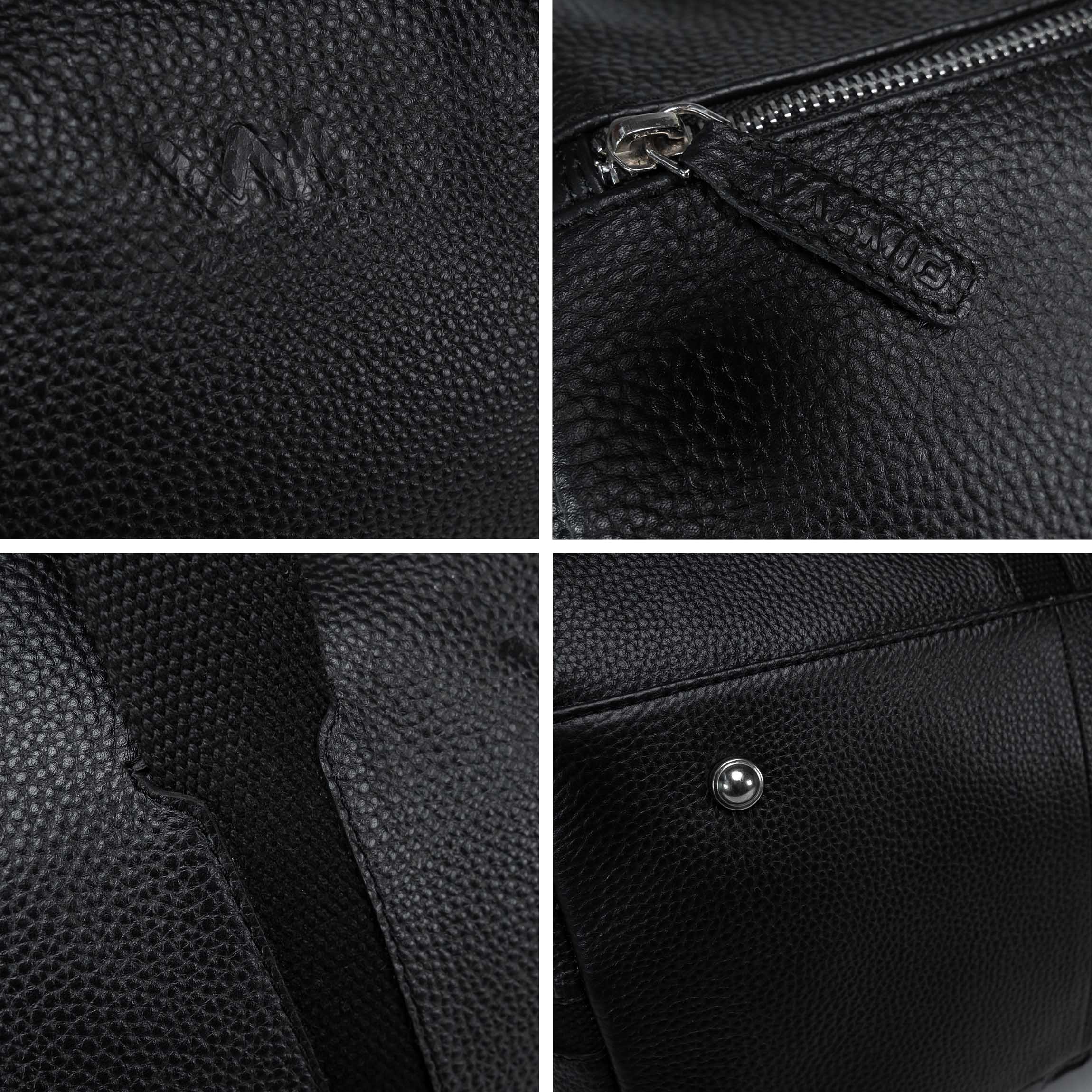 Sac de voyage en cuir Valmio Comes noir