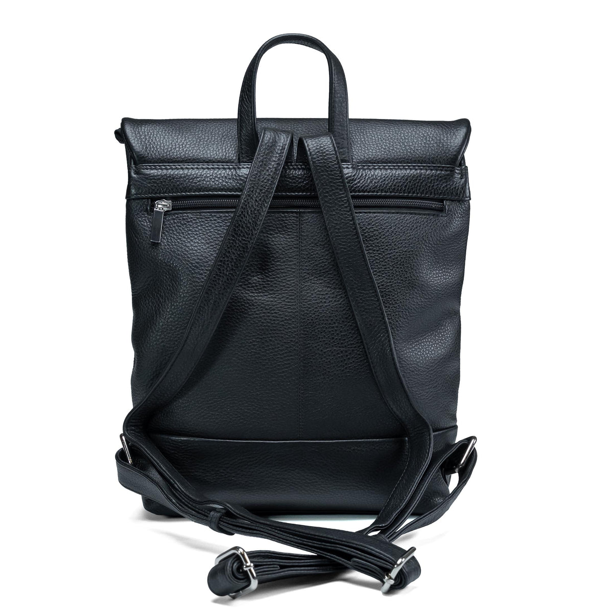 Valmio Loro Damen-Rucksack aus Vollnarbenleder in Schwarz