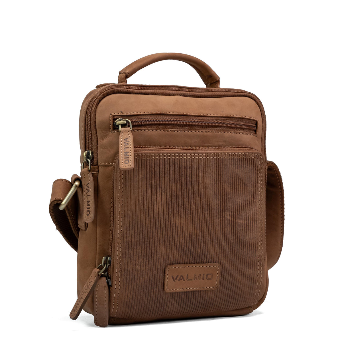 Bolso de hombro Valmio Craft color tostado oscuro