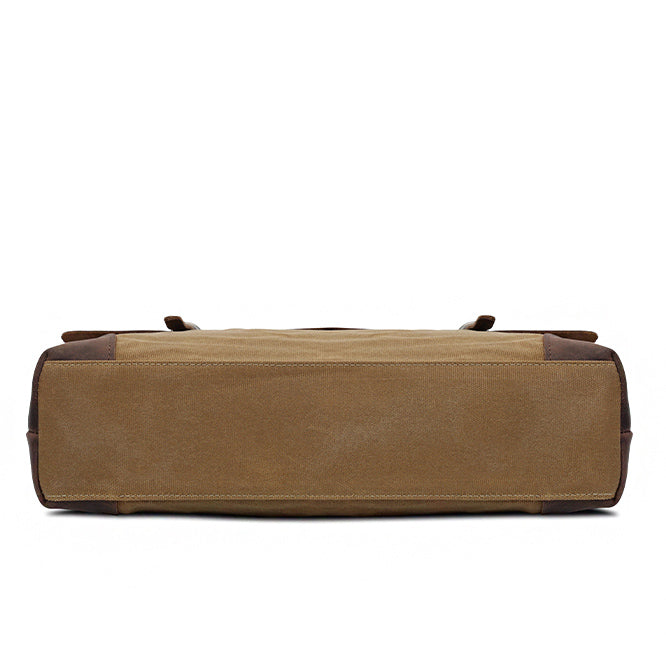 Serviette en cuir pour homme Valmio Weston – kaki sable