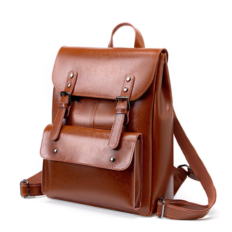 Sac à dos femme en cuir Valmio Delora - marron