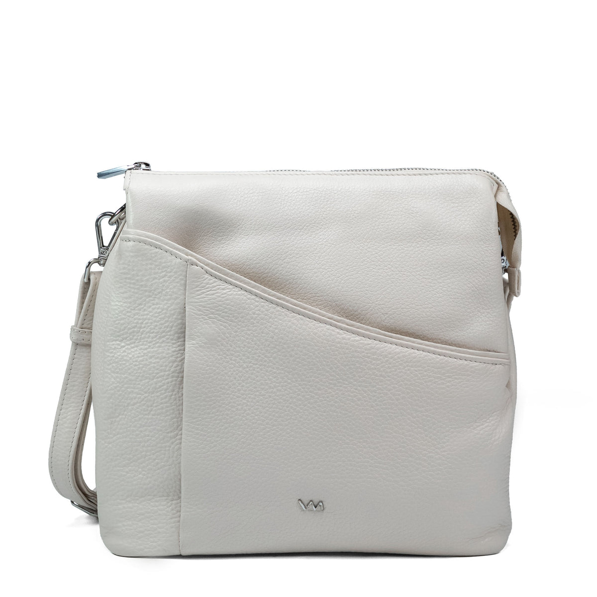 Women's Leather Crossbody Bag Valmio Livia – Beige