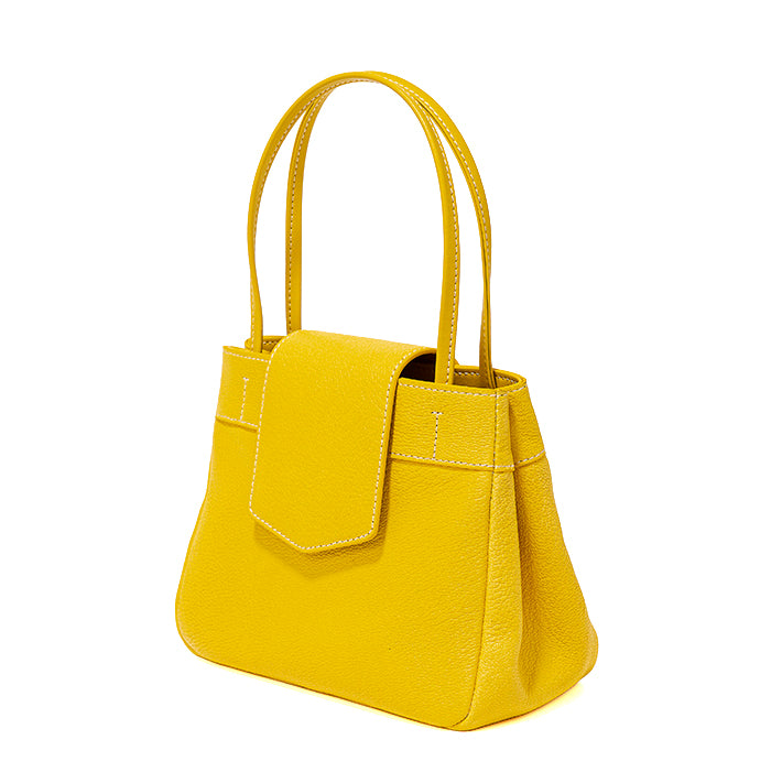 Sac à main pour femme en cuir Valmio Tirena - jaune