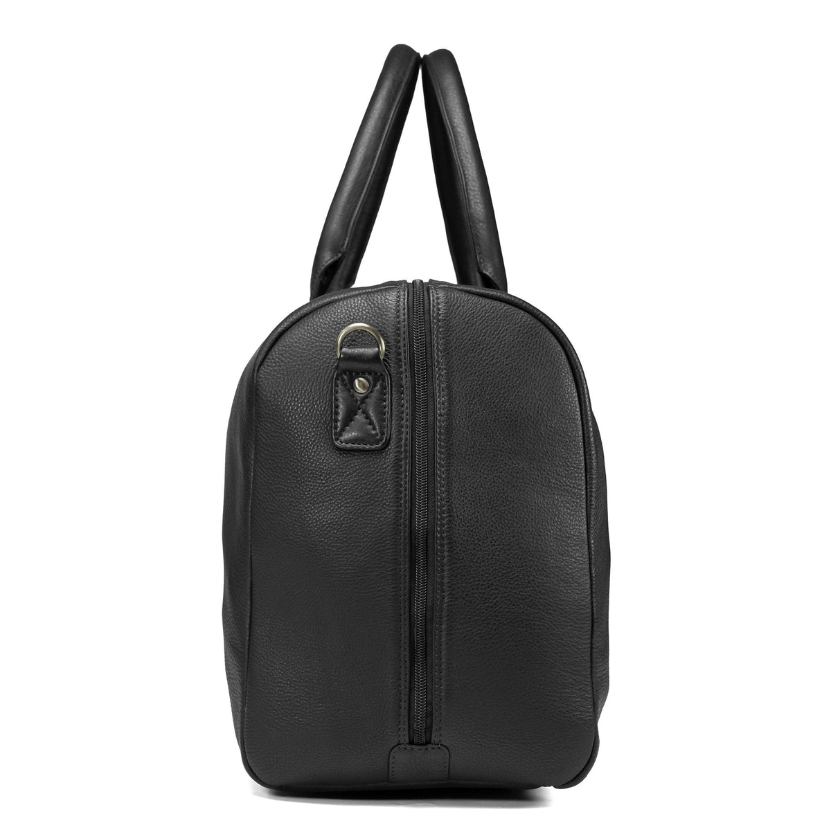 Sac de voyage noir en cuir pleine fleur, modèle Valmio Asfo, pour homme