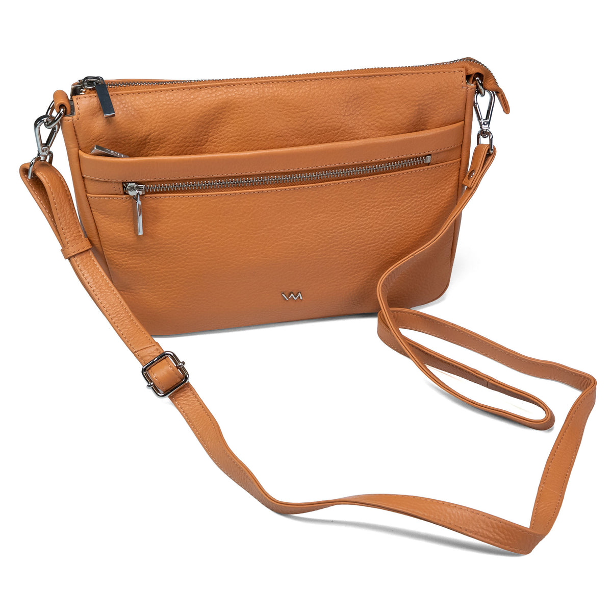 Leren crossbodytas voor dames Valmio Arina - Oranje