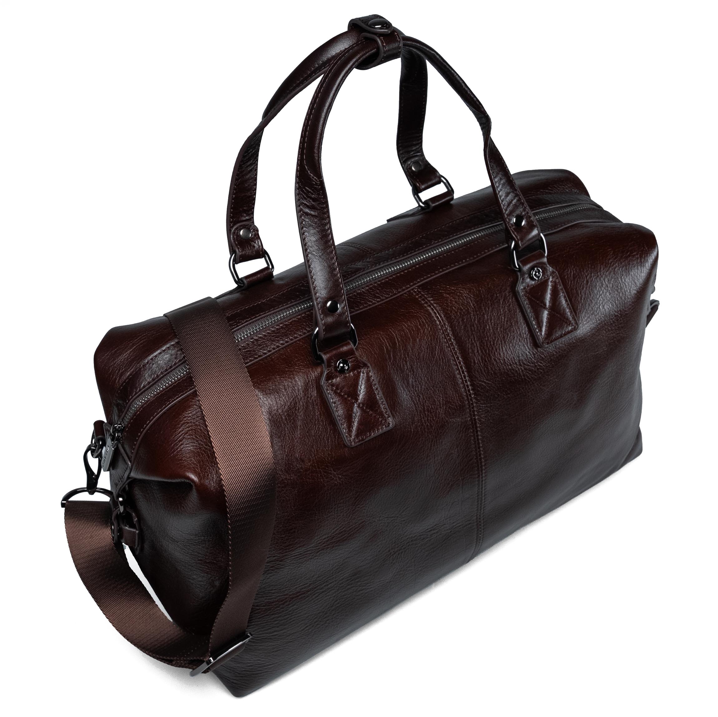 Sac de voyage en cuir Valmio Kane - marron