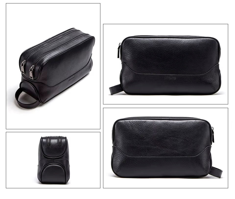 Trousse de toilette en cuir Valmio Boro