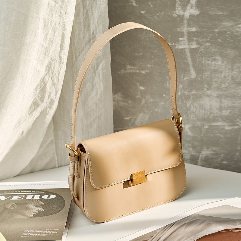 Valmio Sonora Leather Women's Bag - Beige