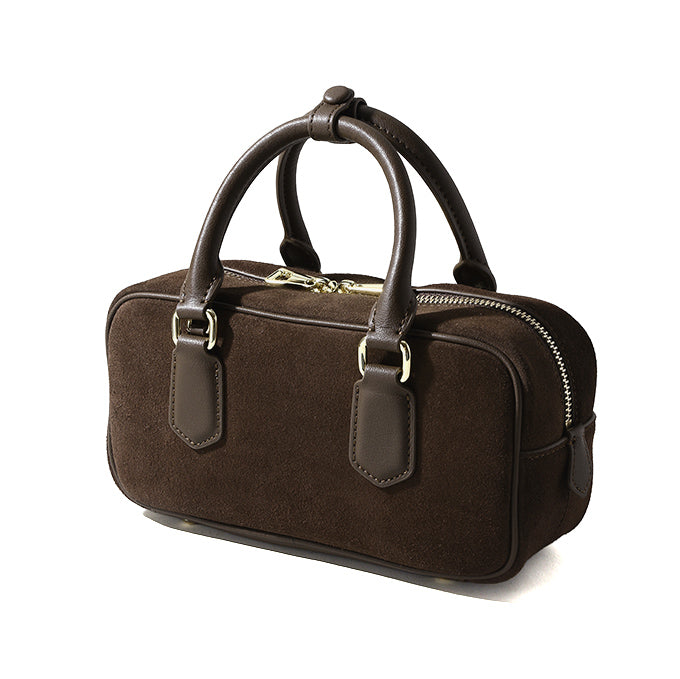 Sac à main en cuir Valmio Perina pour femme - marron foncé