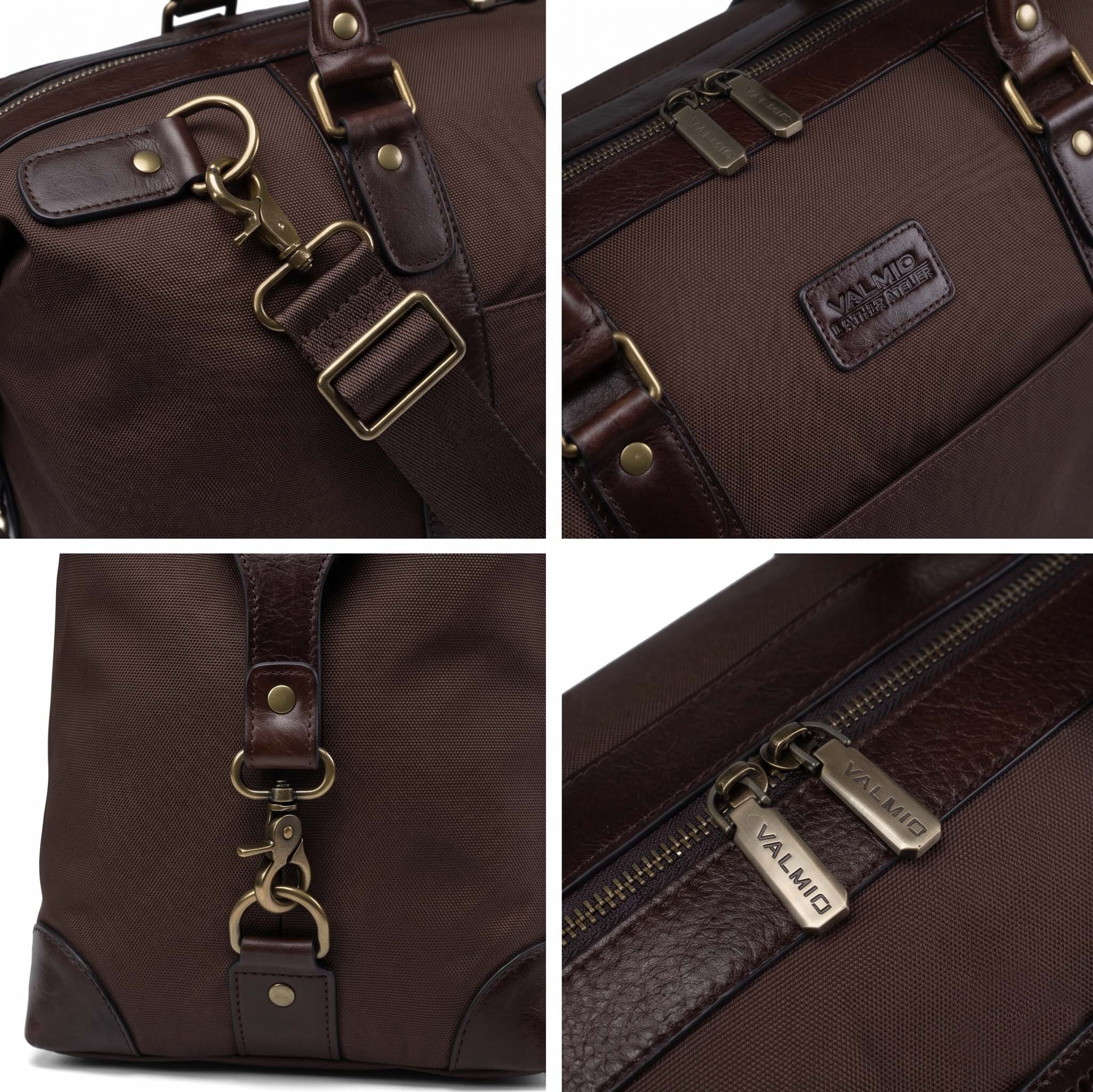 Bolsa de viaje para hombre Valmio Brenson - marrón