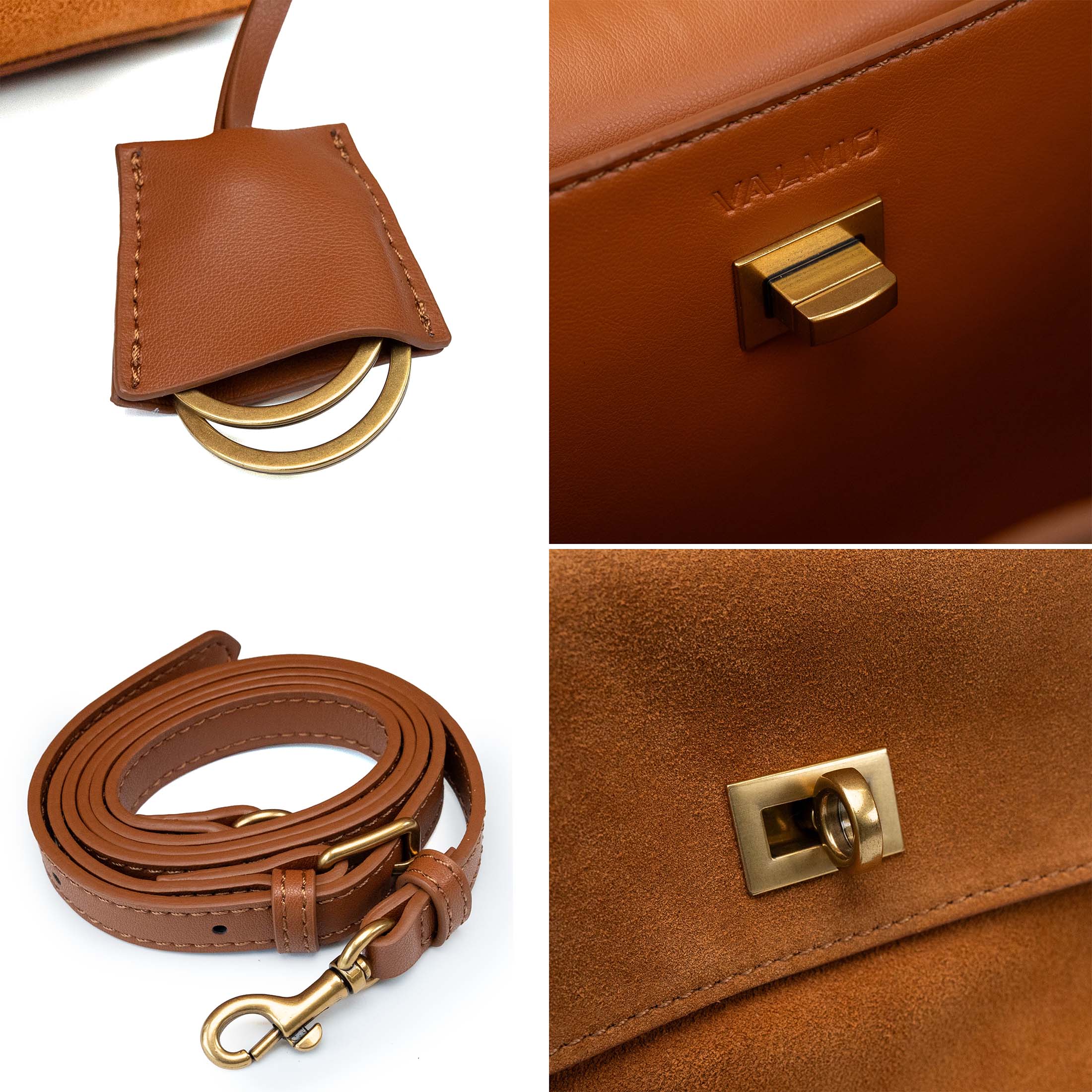Valmio Lirena Leder Damenhandtasche - Hellbraun