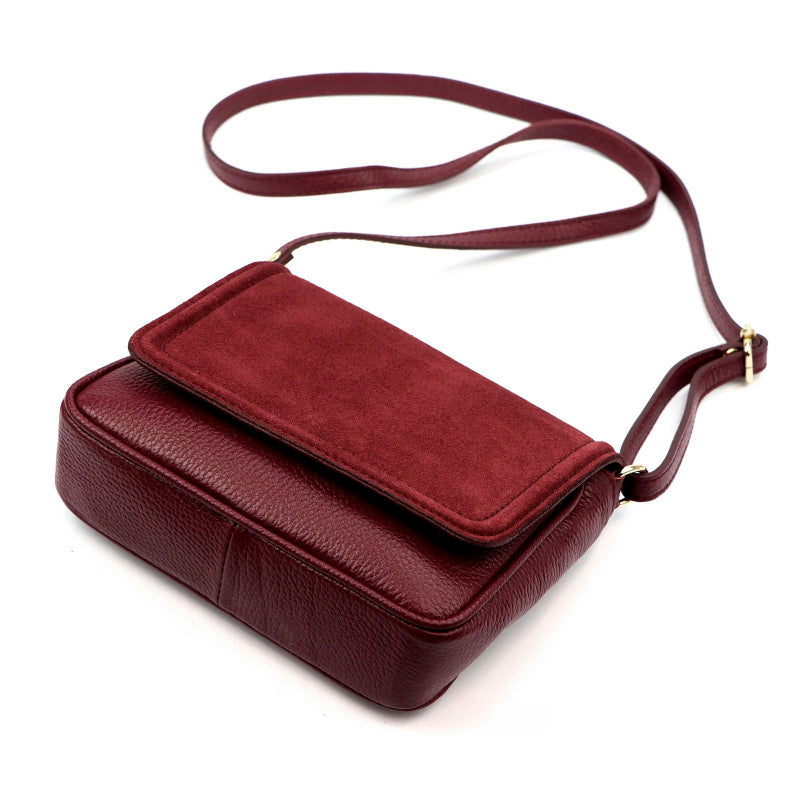 Kožená dámská kabelka LUKA 26-016 BORDO