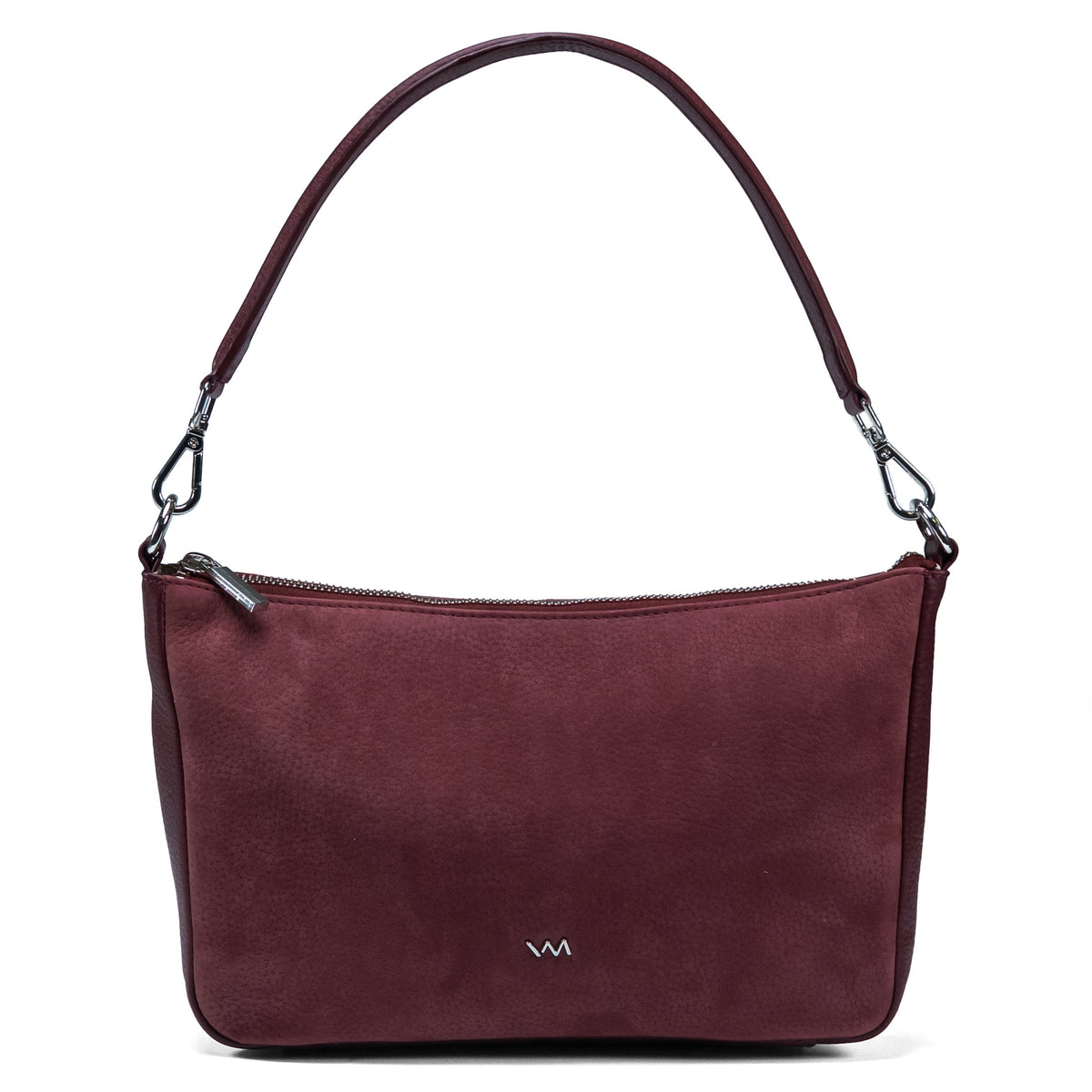 Women's Leather Shoulder Bag Valmio Bella - Burgundy