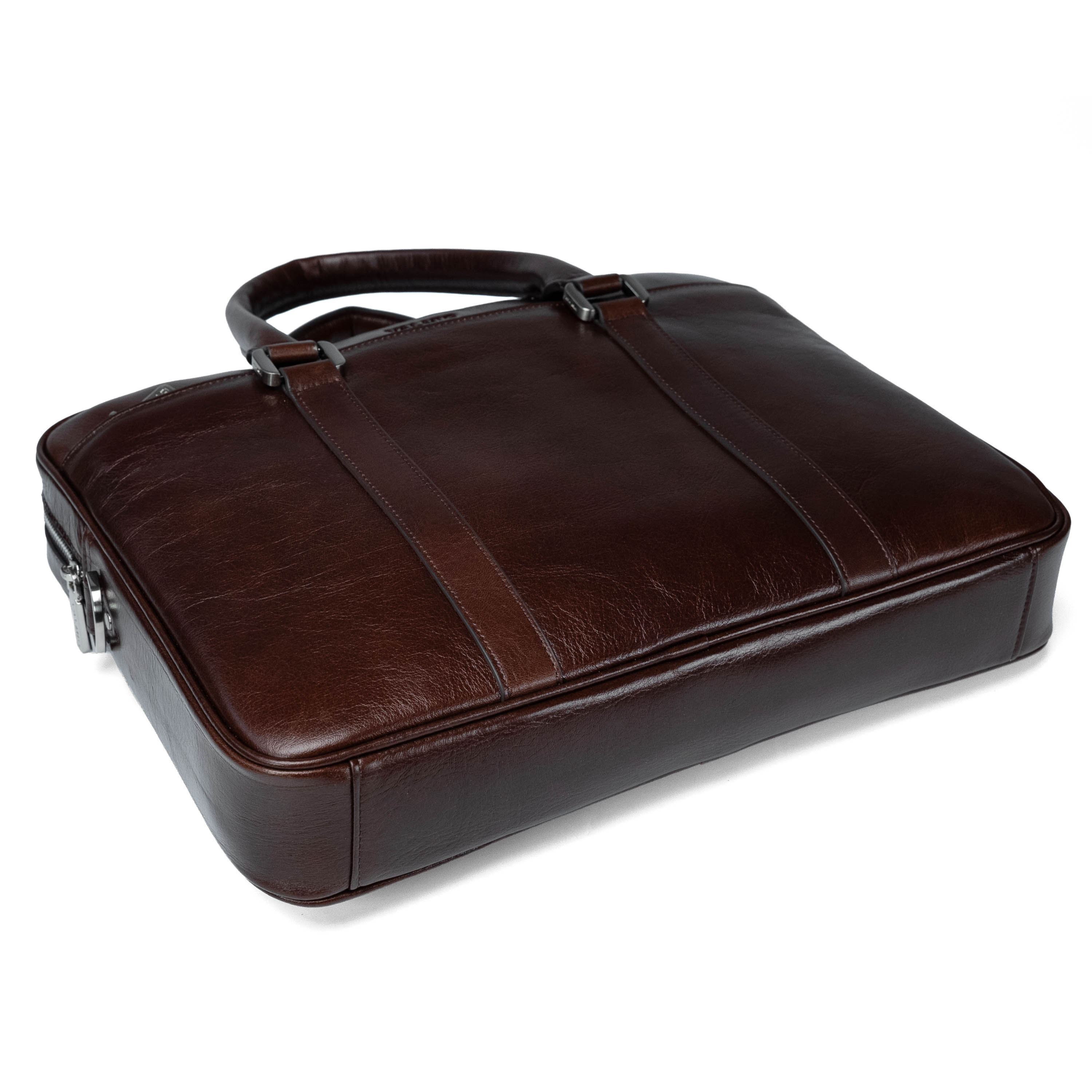 Sac homme classique en cuir Valmio - marron