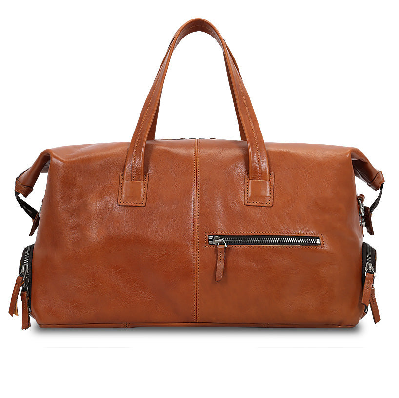 Sac de voyage en cuir marron Valmio Belmont