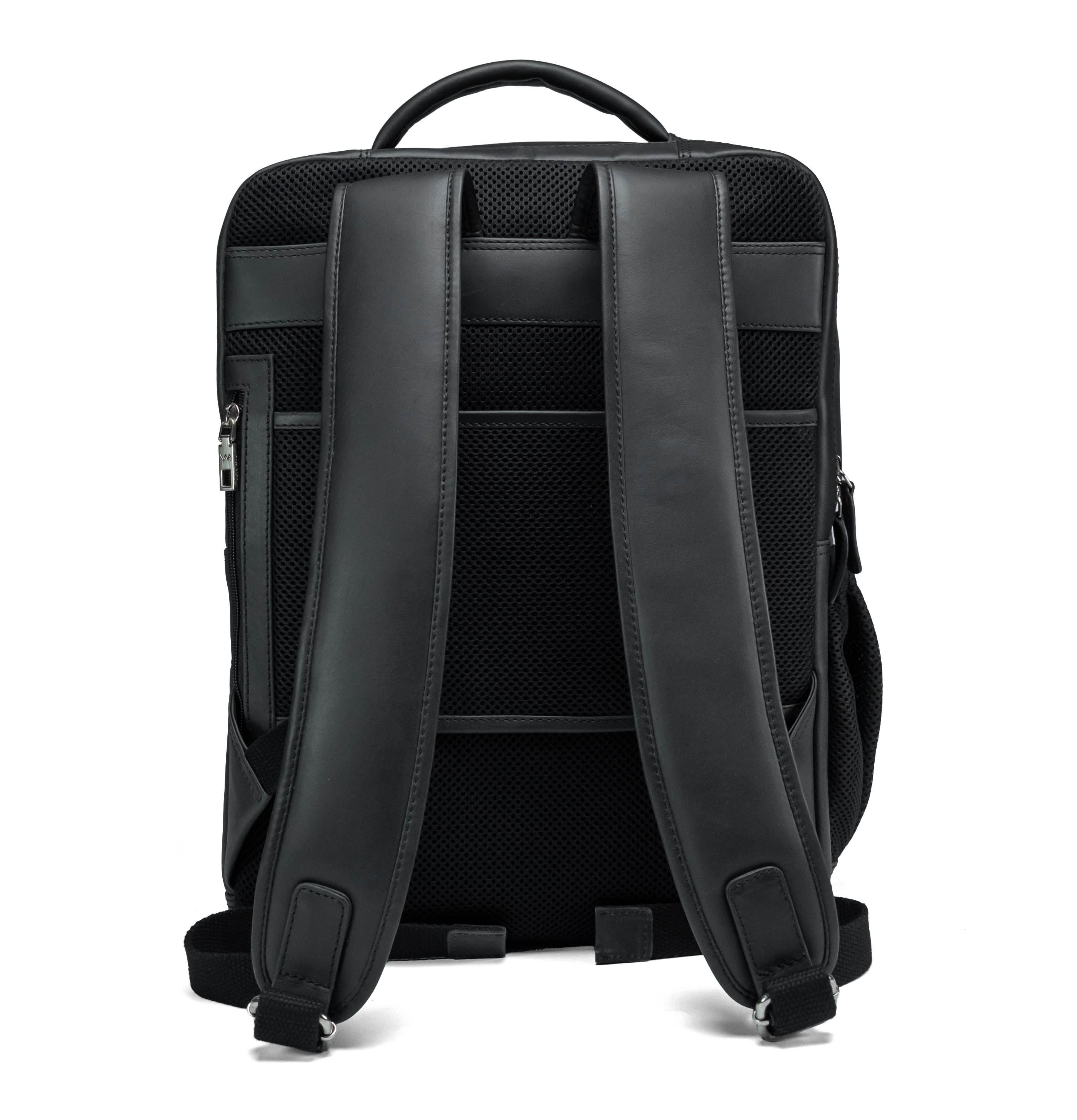 Valmio Hygge Lederrucksack Schwarz