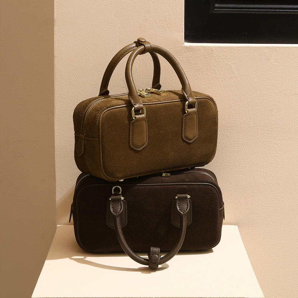 Sac à main pour femme en cuir Valmio Perina - marron