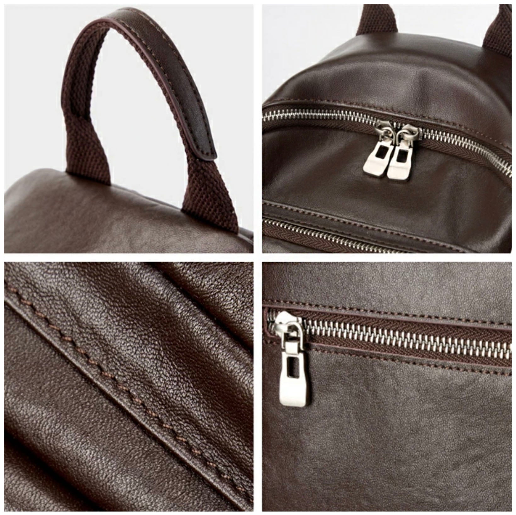 Valmio Velora Leather Women's Backpack - Dark Brown