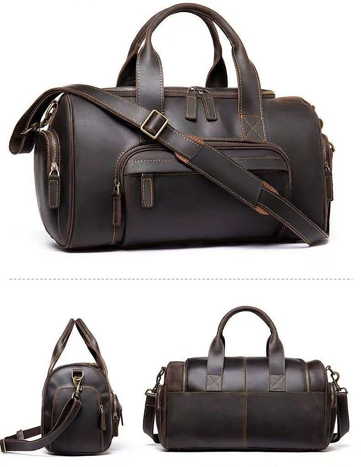 Sac de voyage week-end Valmio Como – brun foncé