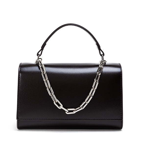 Sac à main en cuir pour femme Valmio Rinora - marron foncé