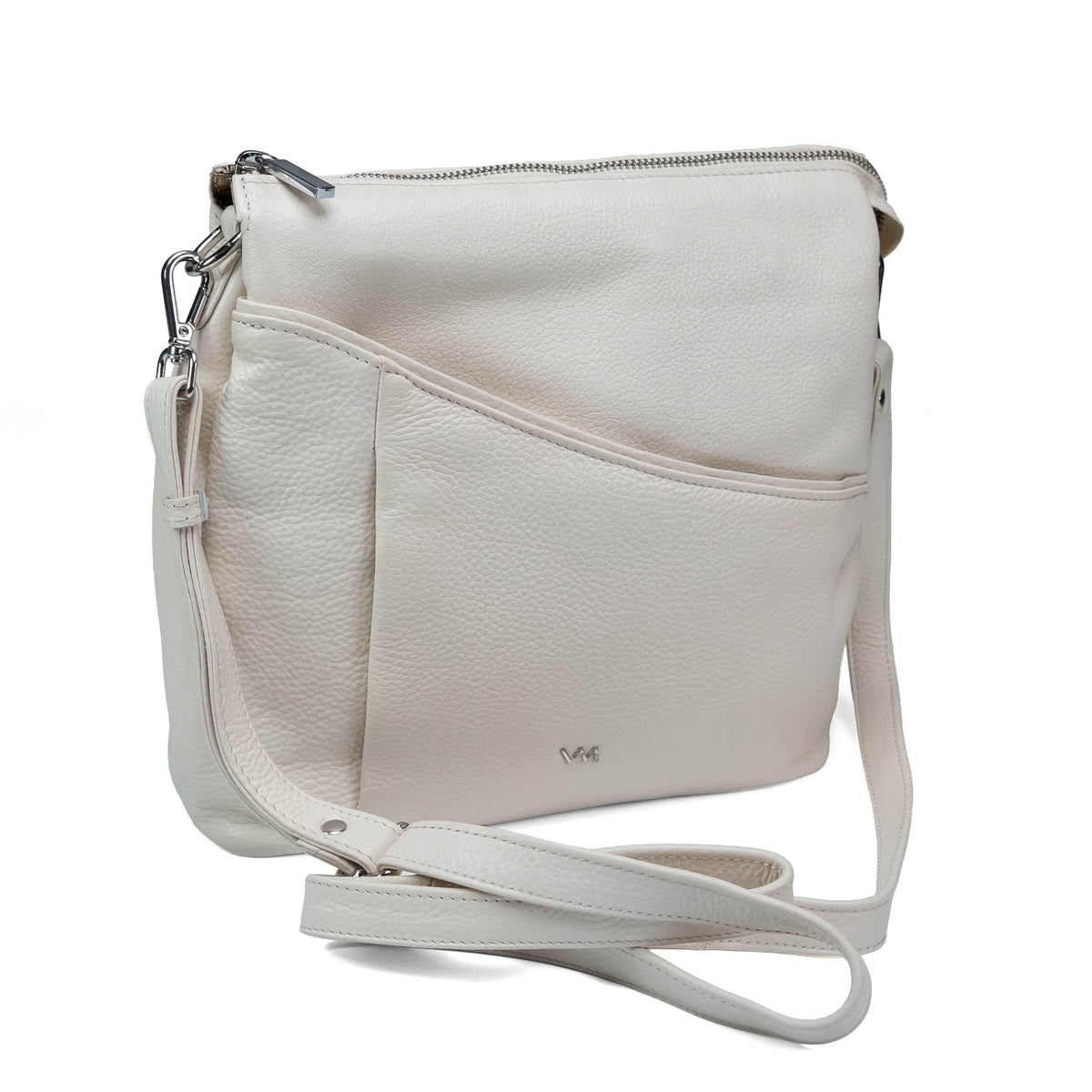 Women's Leather Crossbody Bag Valmio Livia – Beige