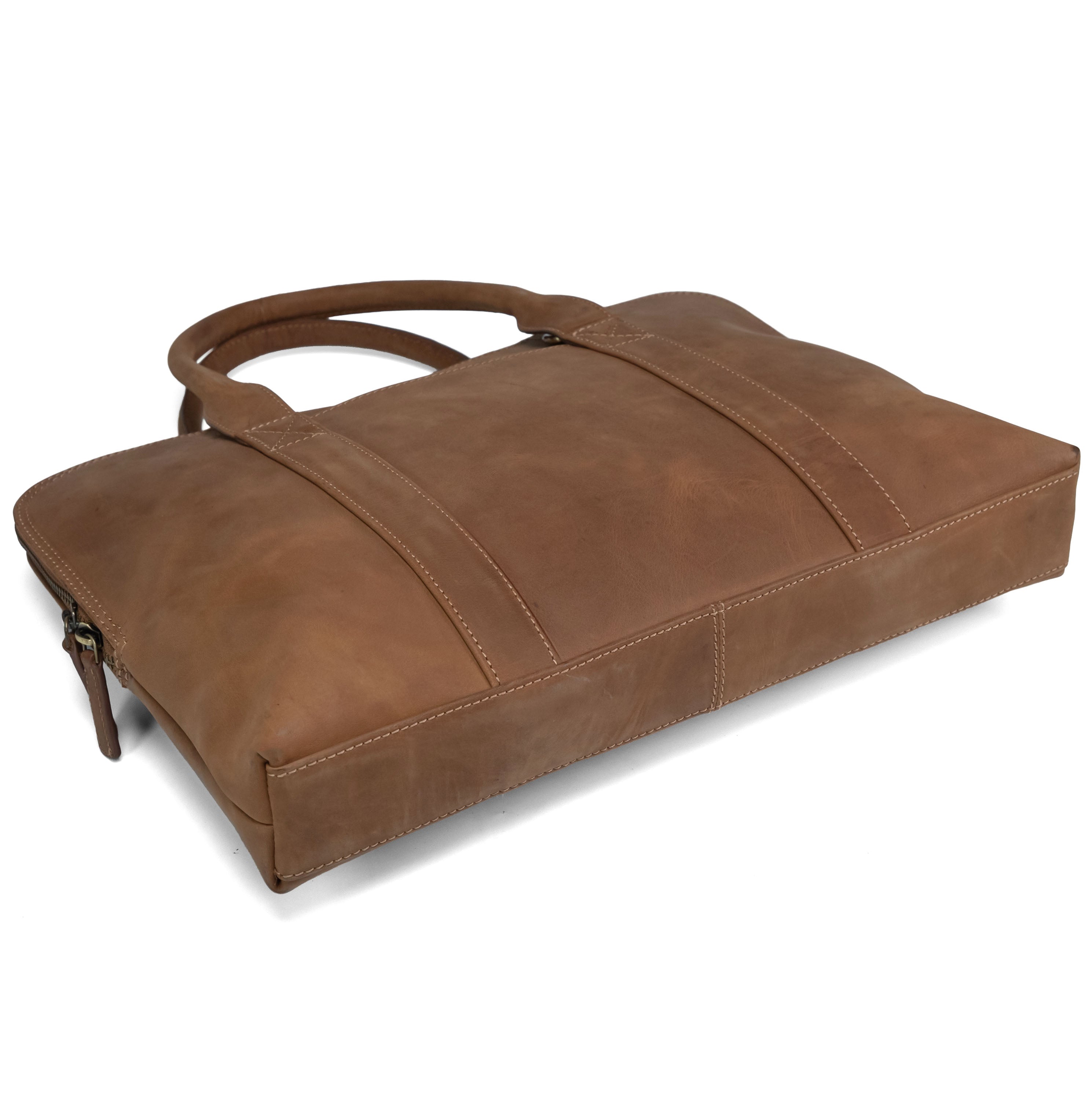 Valmio Suede Laptop Bag Brown