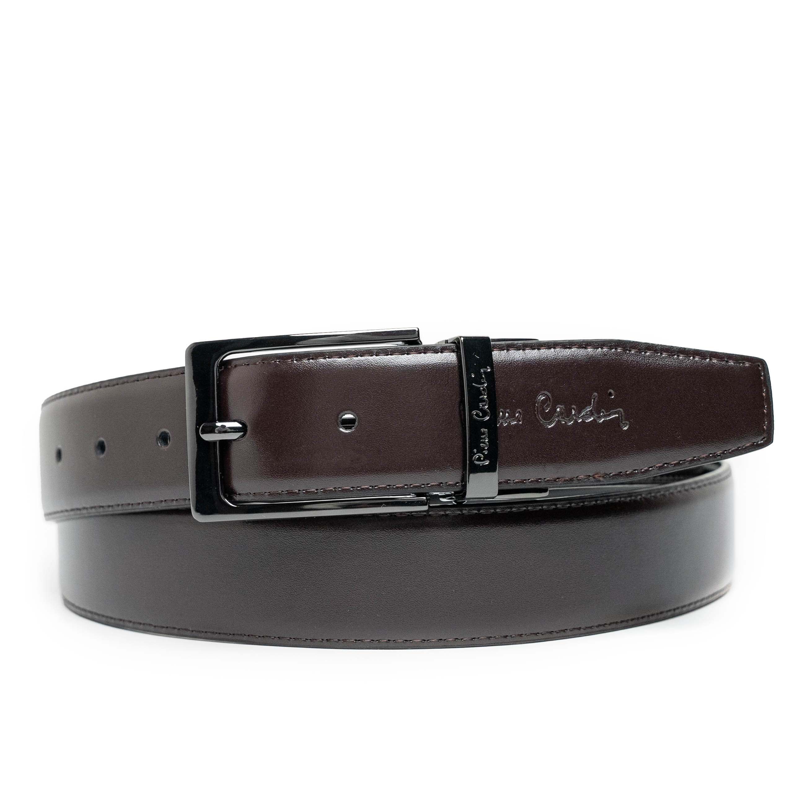 Leather reversible (black/brown) belt Pierre Cardin fwyx5