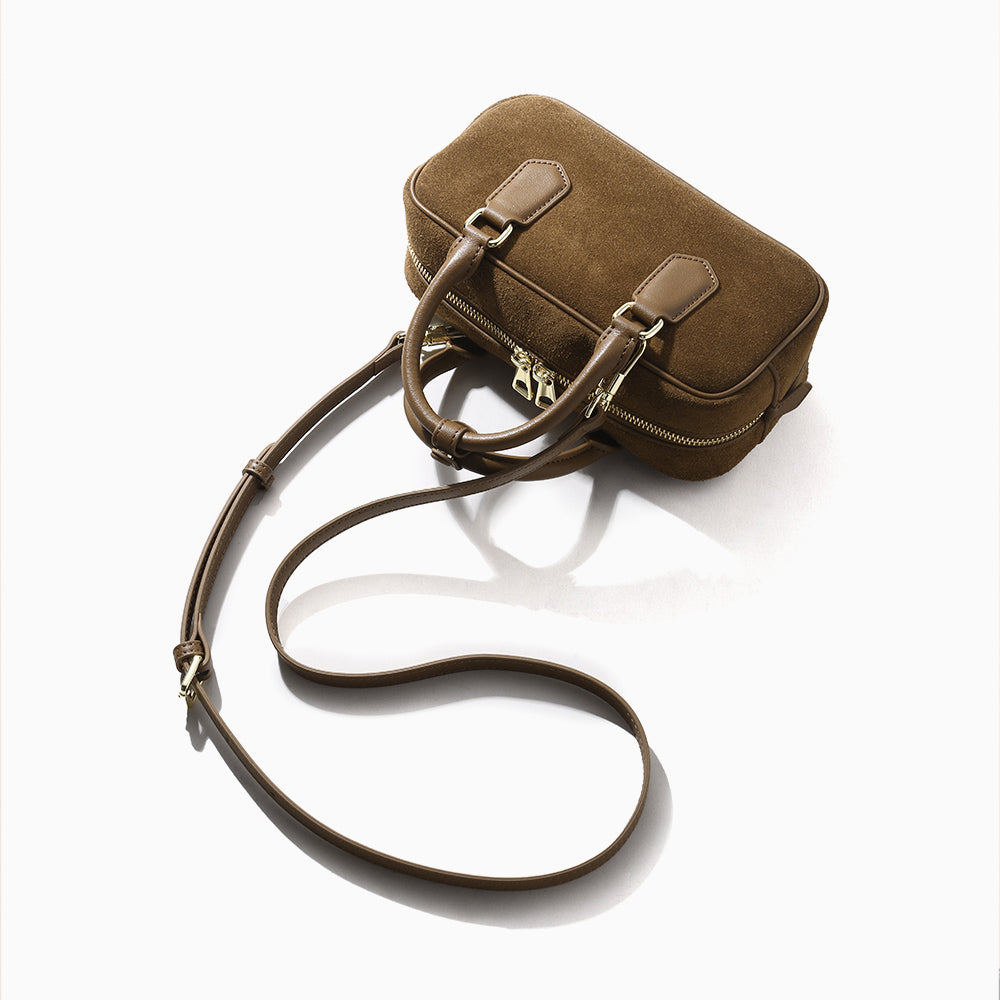 Sac à main pour femme en cuir Valmio Perina - marron