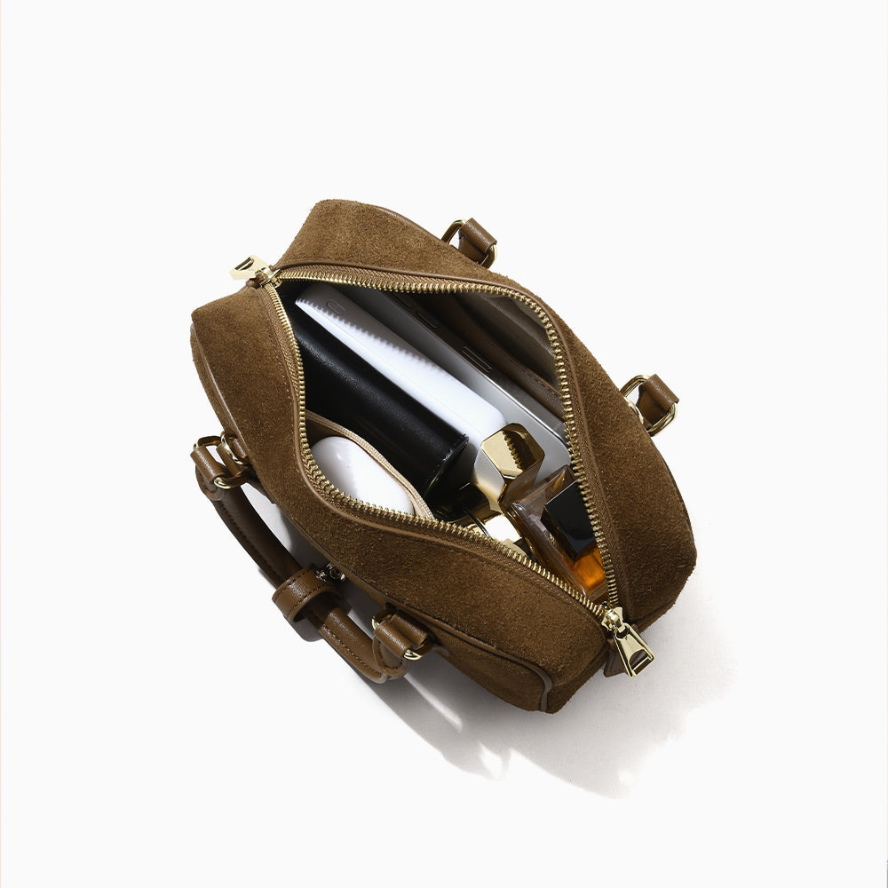 Sac à main pour femme en cuir Valmio Perina - marron