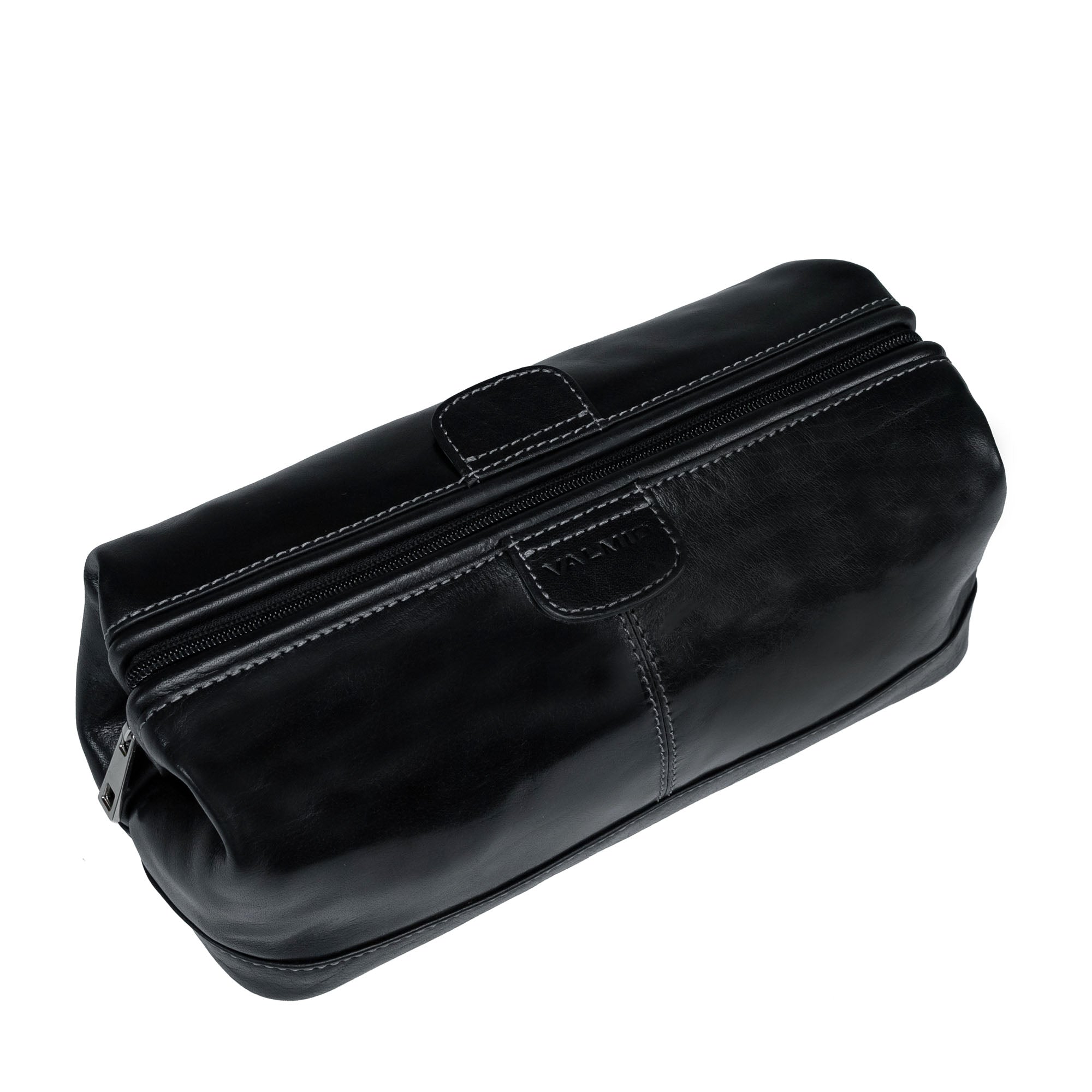 Black Leather Toiletry Bag Valmio Sedona