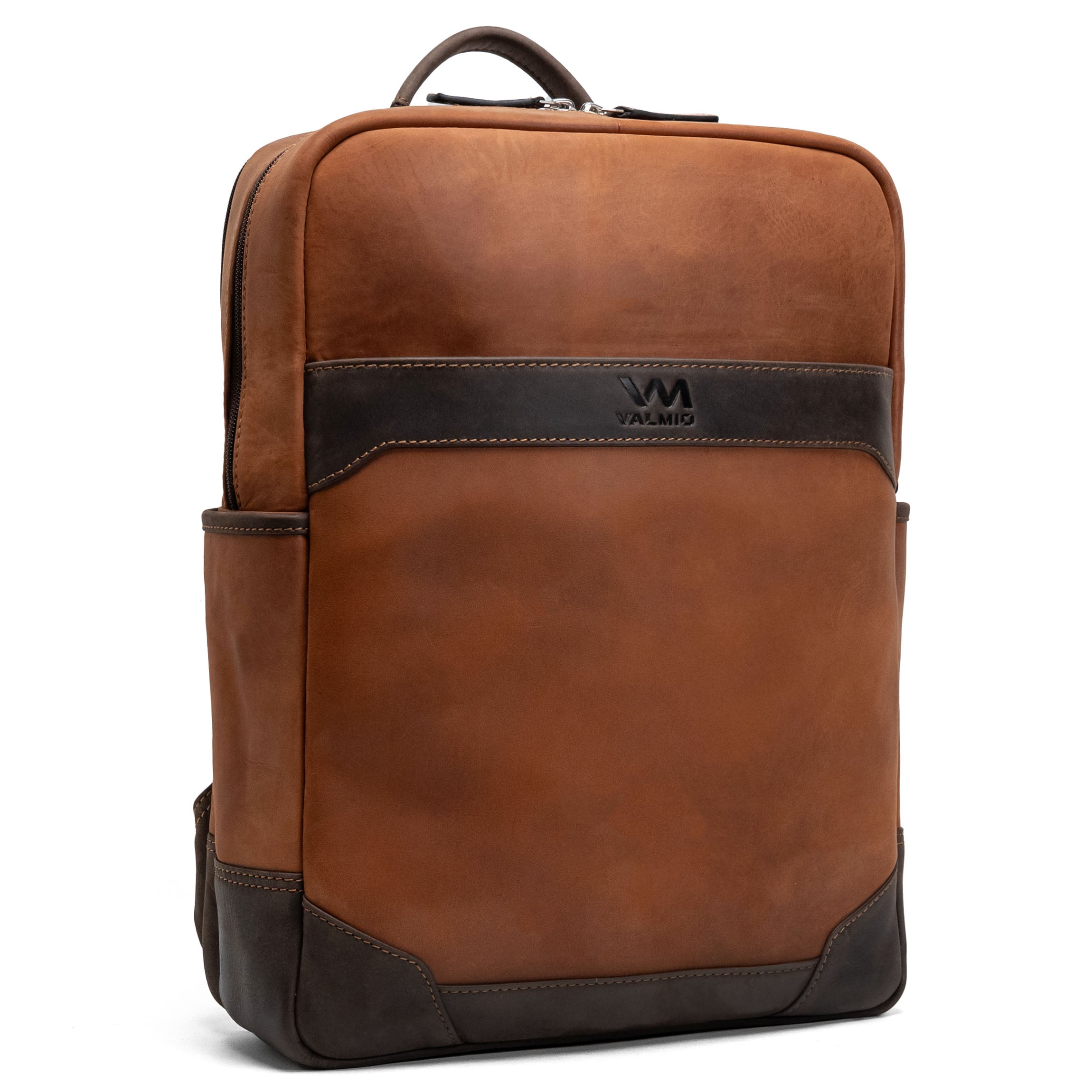 Light brown leather backpack Valmio York